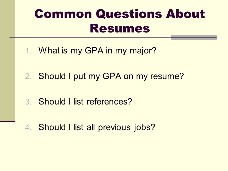 should i list references on my resume