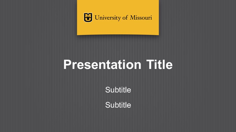 Presentation Title Subtitle