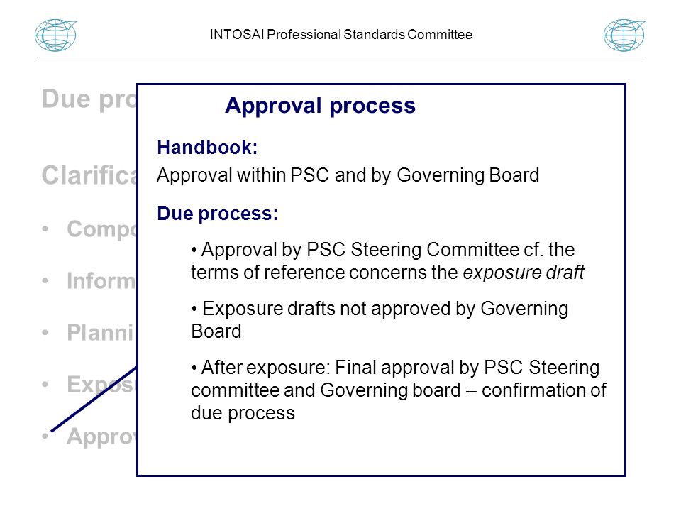 INTOSAI Professional Standards Committee Due process – what is new.