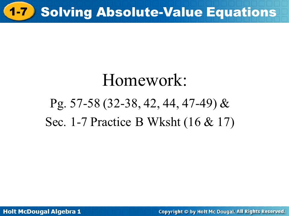 Solve Homework