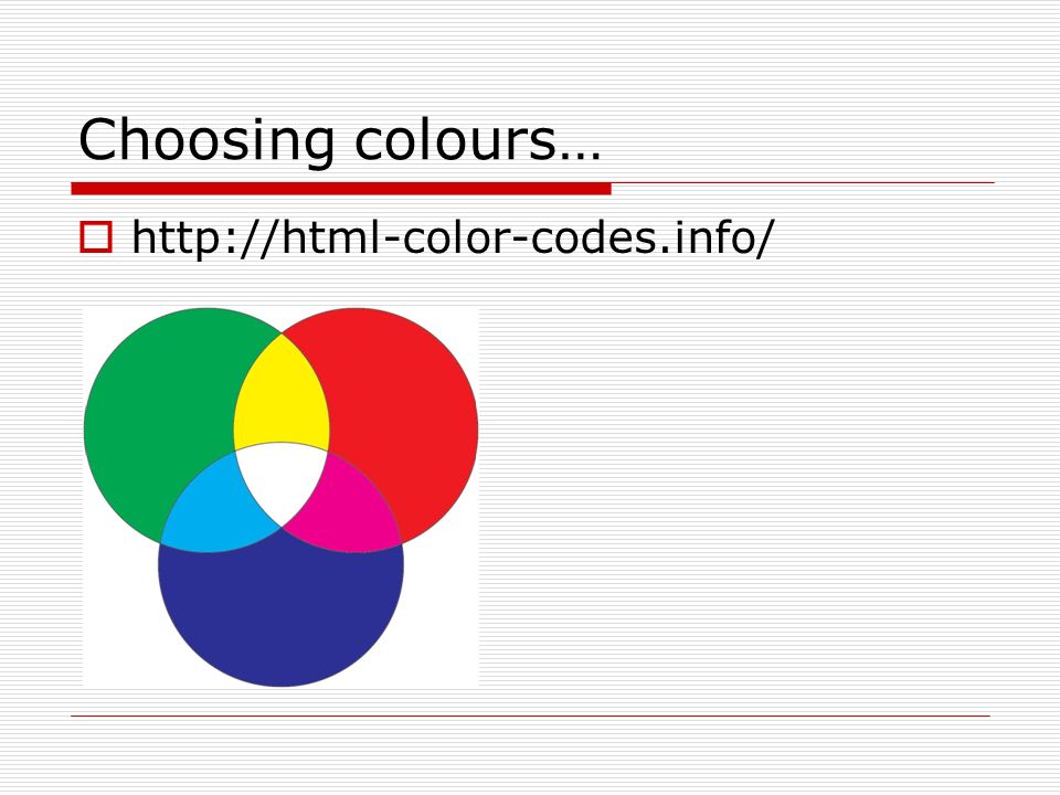 Choosing colours… 