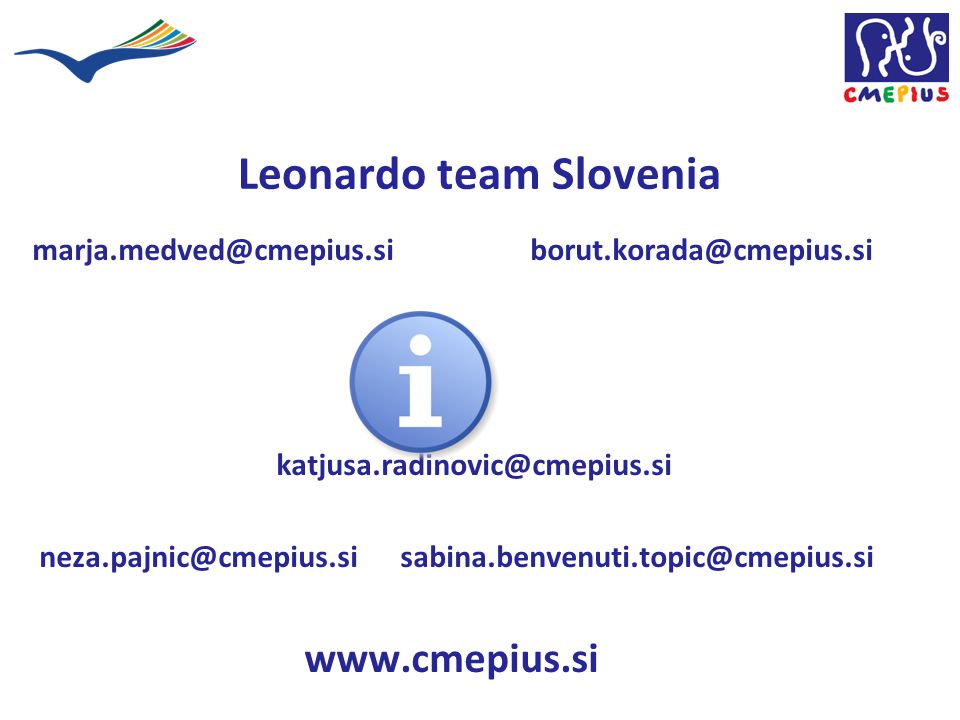 Leonardo team Slovenia