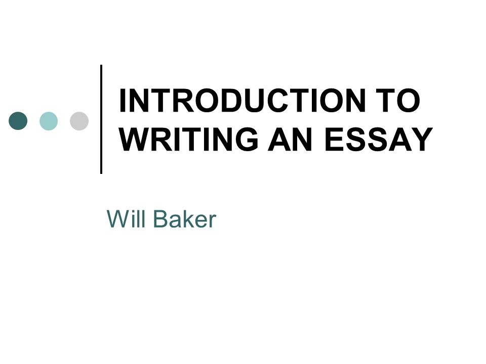 Basic essay structure example