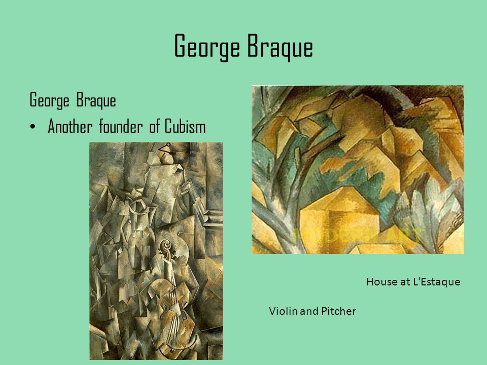 George Braque Another founder of Cubism House at L Estaque Violin and Pitcher