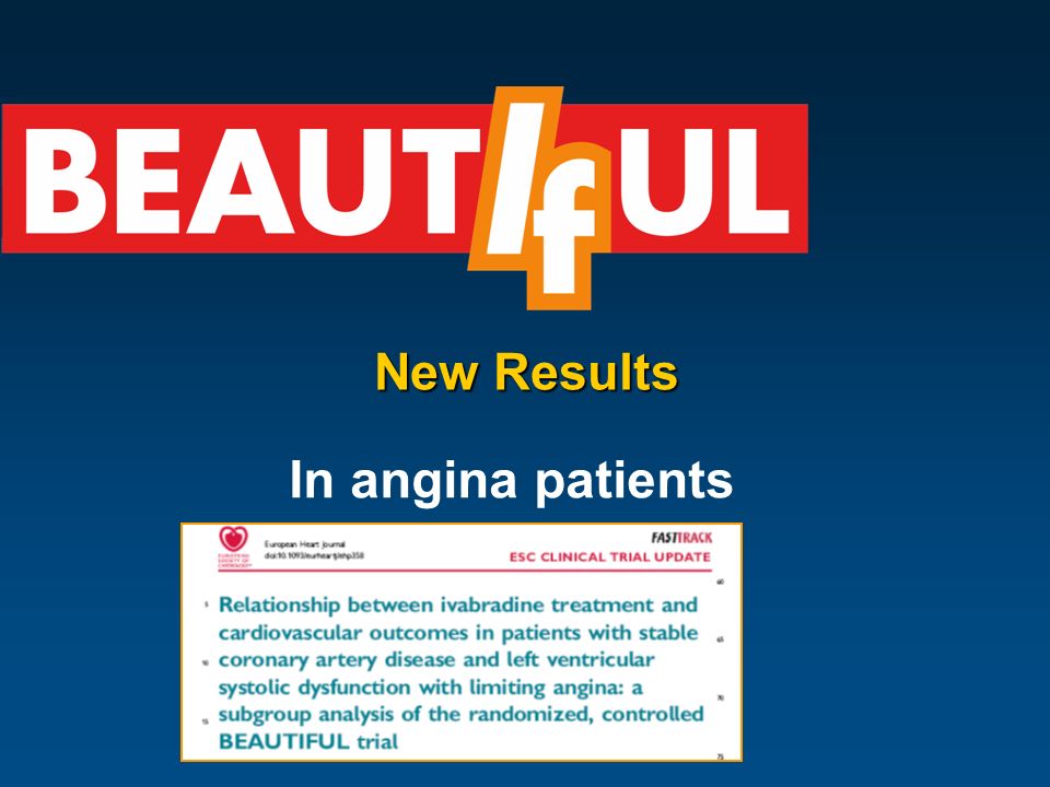 New Results In angina patients