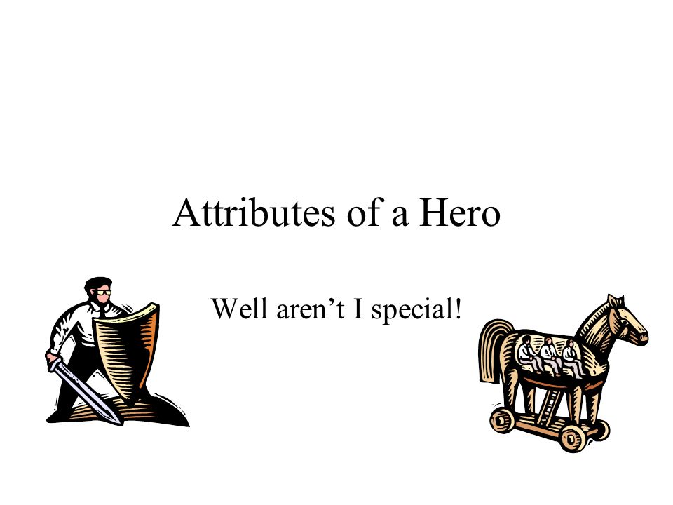 Attributes of a Hero Well aren’t I special!