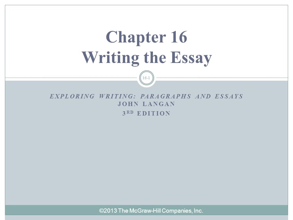 exploring writing paragraphs and essays