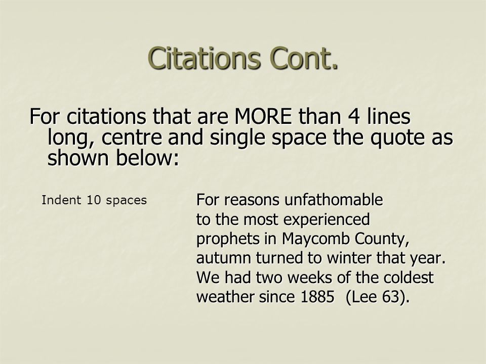 Citations Cont.