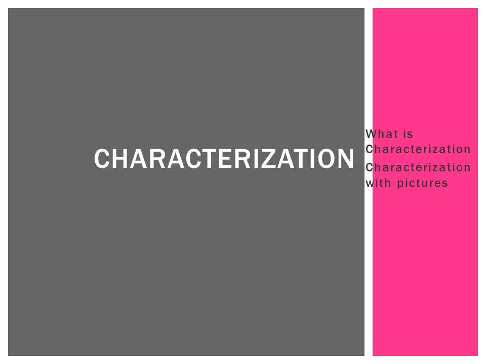 What is Characterization Characterization with pictures CHARACTERIZATION