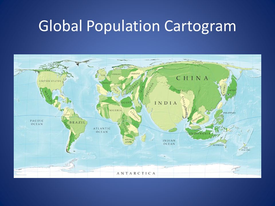 Global Population Cartogram