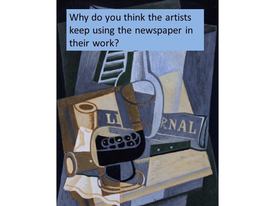 Why do you think the artists keep using the newspaper in their work