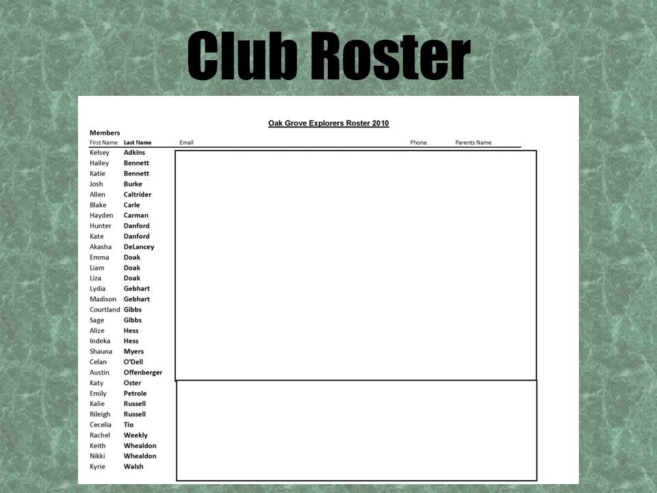 Club Roster