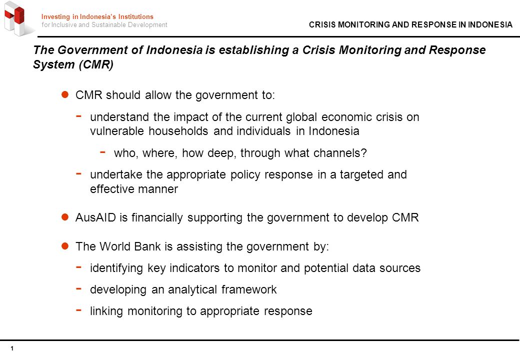 an analysis of the impacts of economic crisis in indonesia The distributional impacts of indonesia’s financial crisis on household welfare: a “rapid response” methodology jed friedman rand corporation. an analysis of the impacts of economic crisis in indonesia The distributional impacts of indonesia’s financial crisis on household welfare: a “rapid response” methodology jed friedman rand corporation.