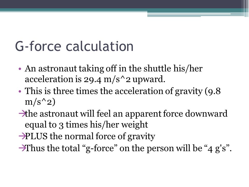 G Force Equation Jennarocca 4 G Force Calculation Dimpack By Chau Ngo Eel 6788 Spring Outline Problem Statement