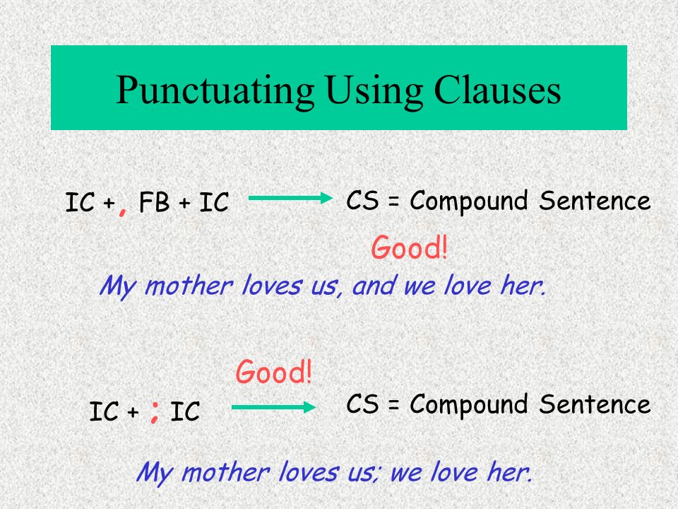Punctuating Using Clauses