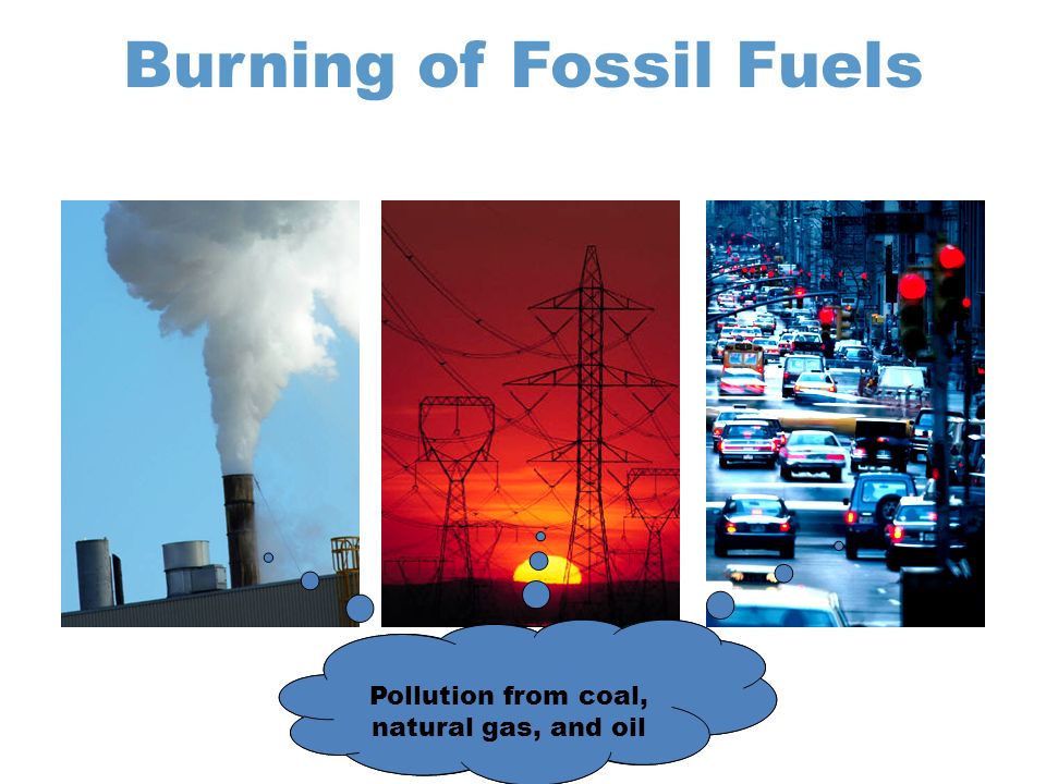 Burning of Fossil Fuels Pollution from coal, natural gas, and oil