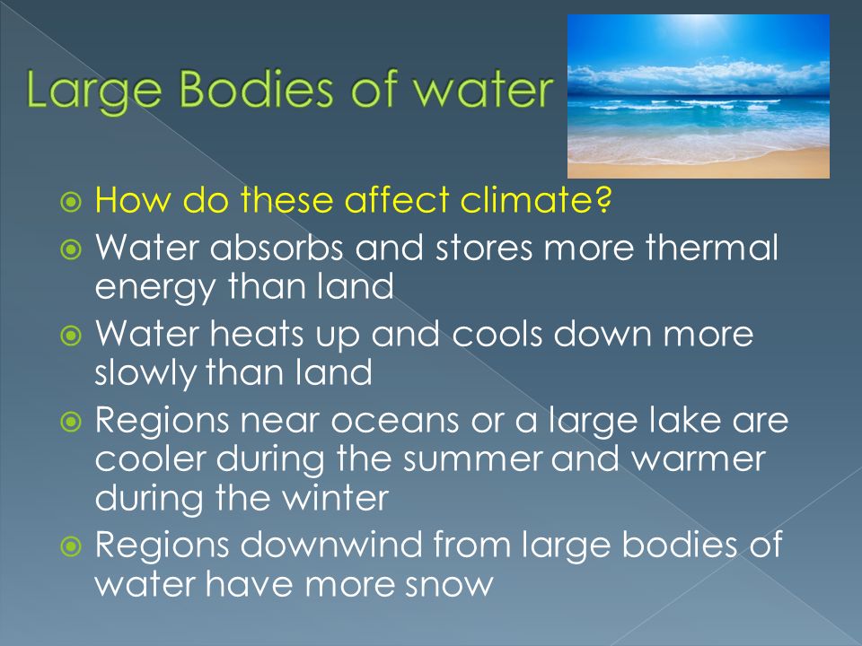  How do these affect climate.