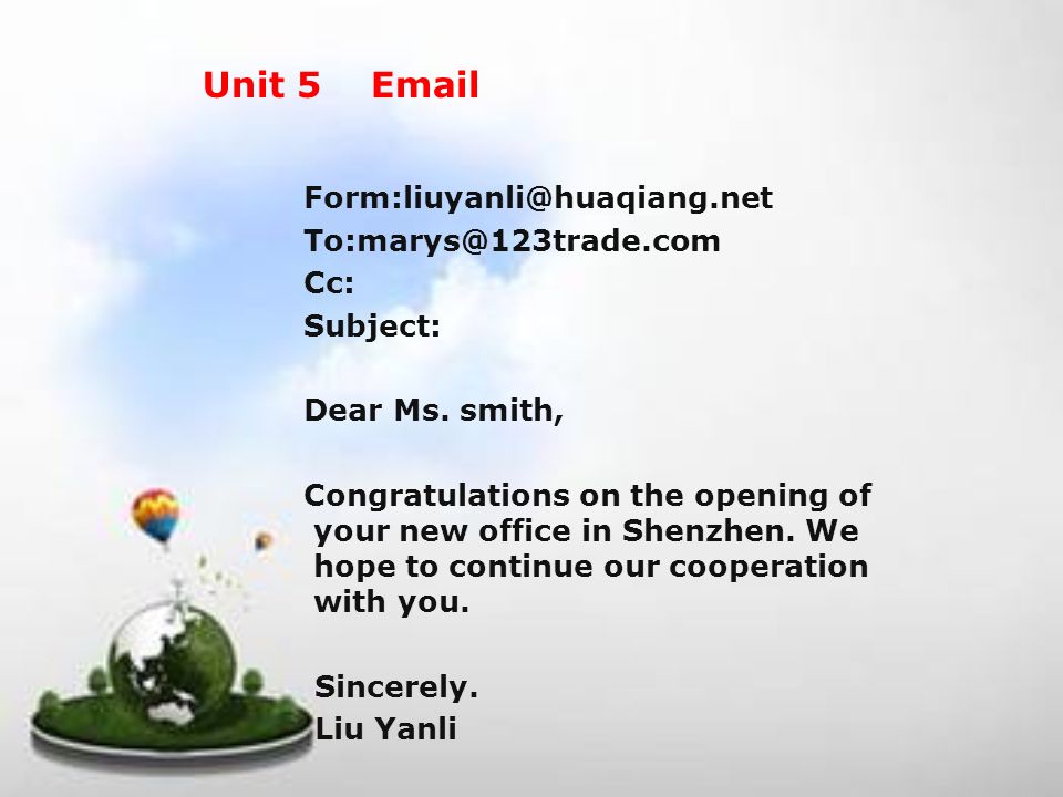 congratulations on your new office