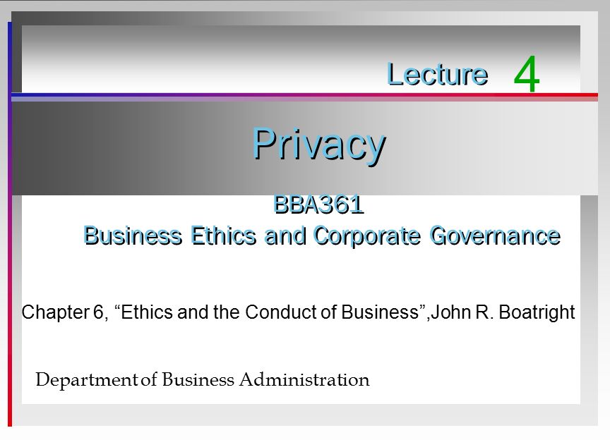 business ethics lecture lesson definition
