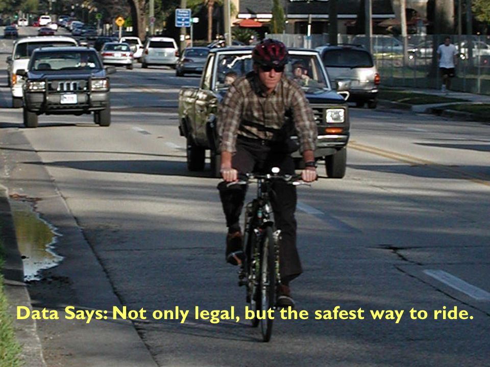 Data Says: Not only legal, but the safest way to ride.