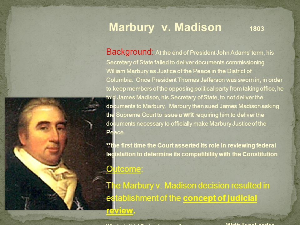 marbury v madison brief