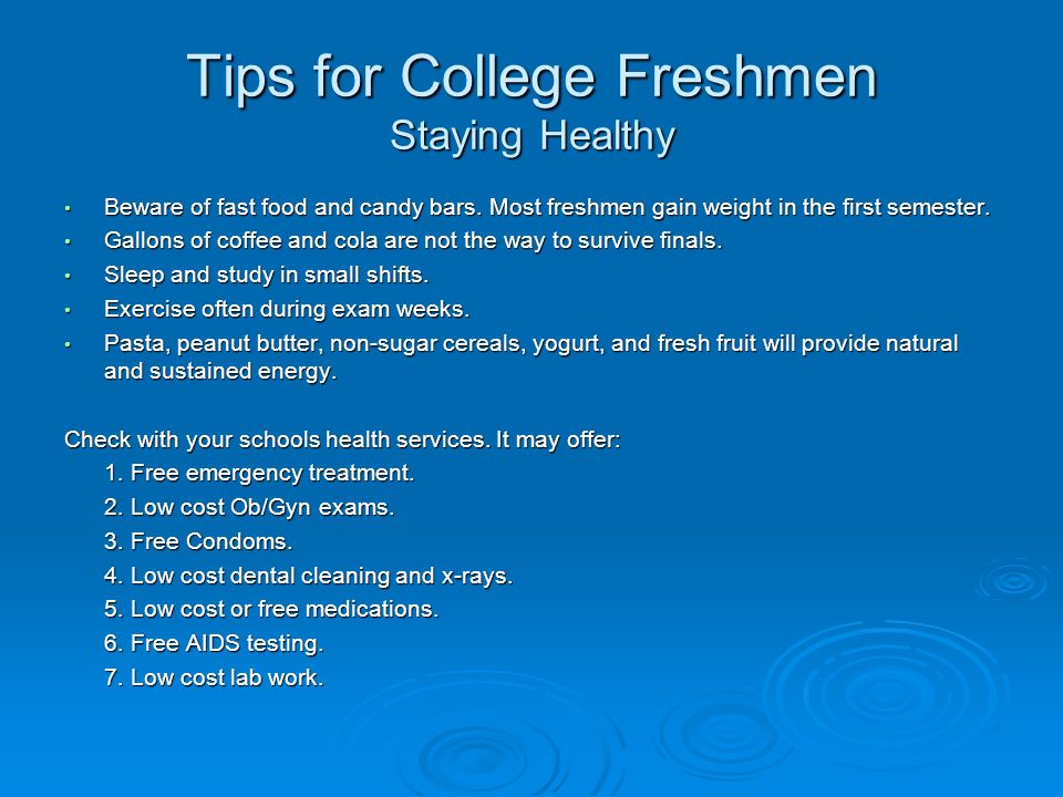 tips for freshmen