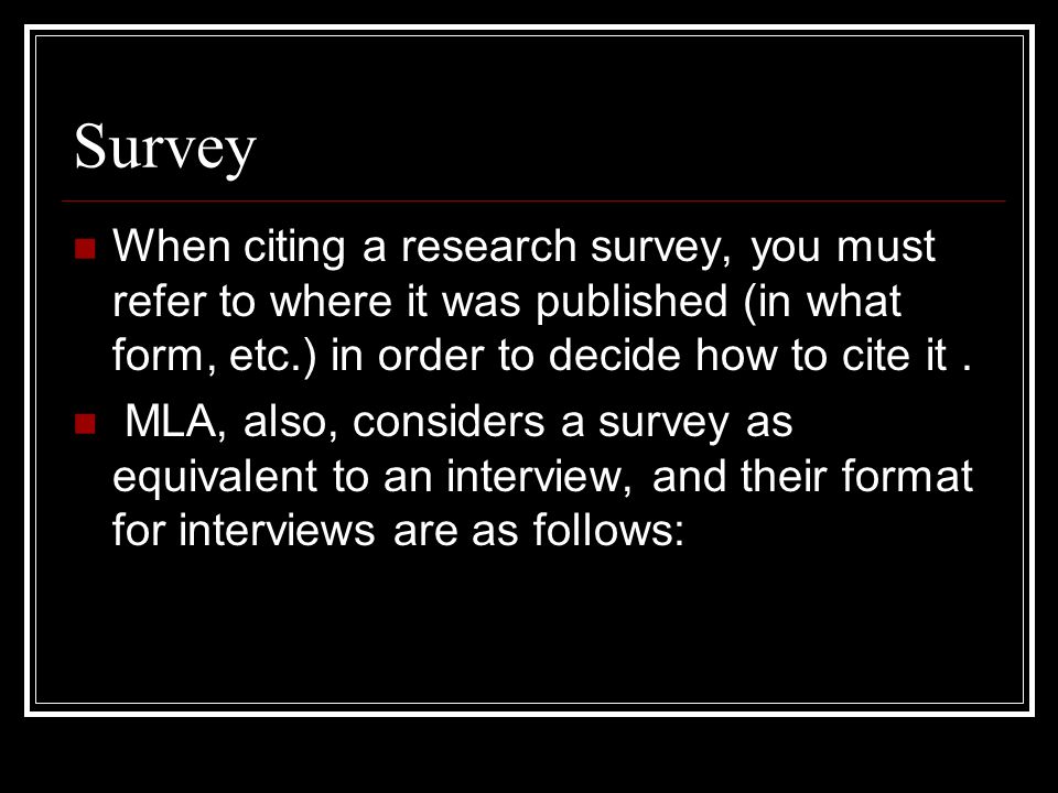 citing surveys interviews graphs ppt video online download how to cite an interview mla format