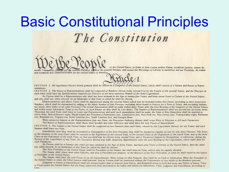 Basic Constitutional Principles