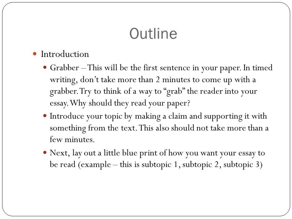 Effective essay outline