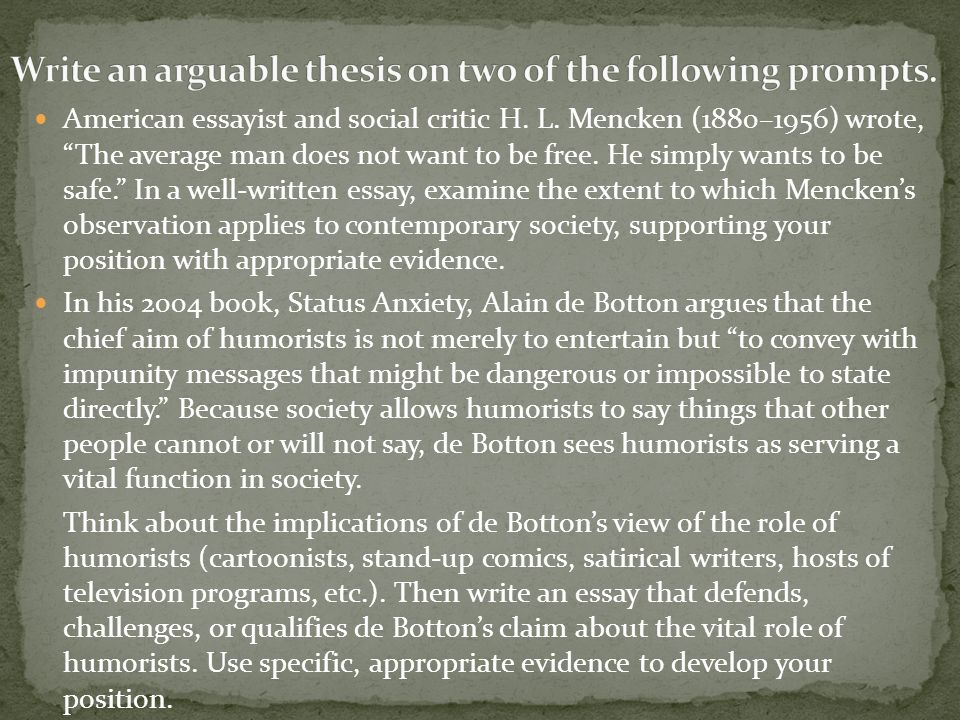Hl Mencken Essays