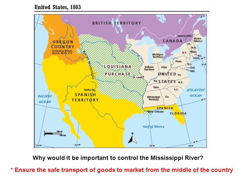 Who would be more in favor of gaining the land west of the Mississippi River – New England or the Southern states.