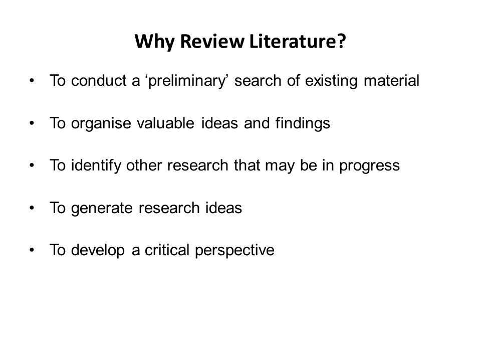 Research topics for literature review