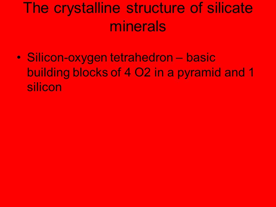 minerals ch what is a mineral minerals inorganic a kinds of in silicate minerals silicon oxygen tetrahedra may be bonded together to form