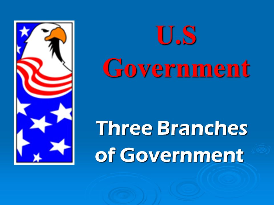 U.S Government Three Branches Three Branches of Government