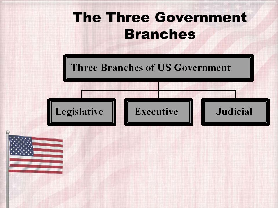 United States Government The Constitution created a government of three equal branches, or parts.