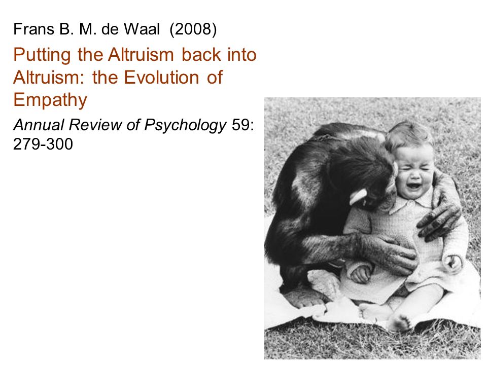 Frans De Waal De Waal On ABC De Waal On Ted. Reciprocity Empathy - 960x720 - jpeg Evolution Of Empathy