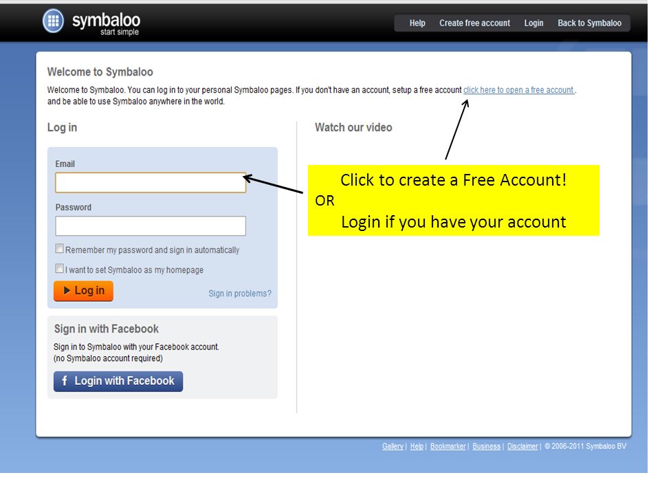 Click to create a Free Account! OR Login if you have your account