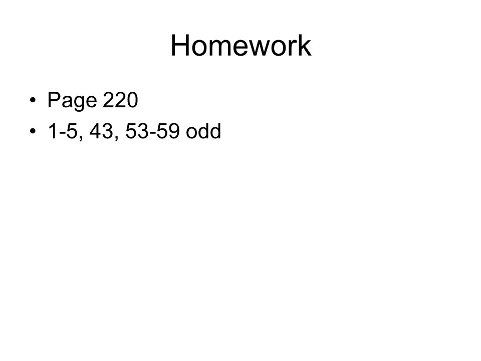 Homework Page , 43, odd