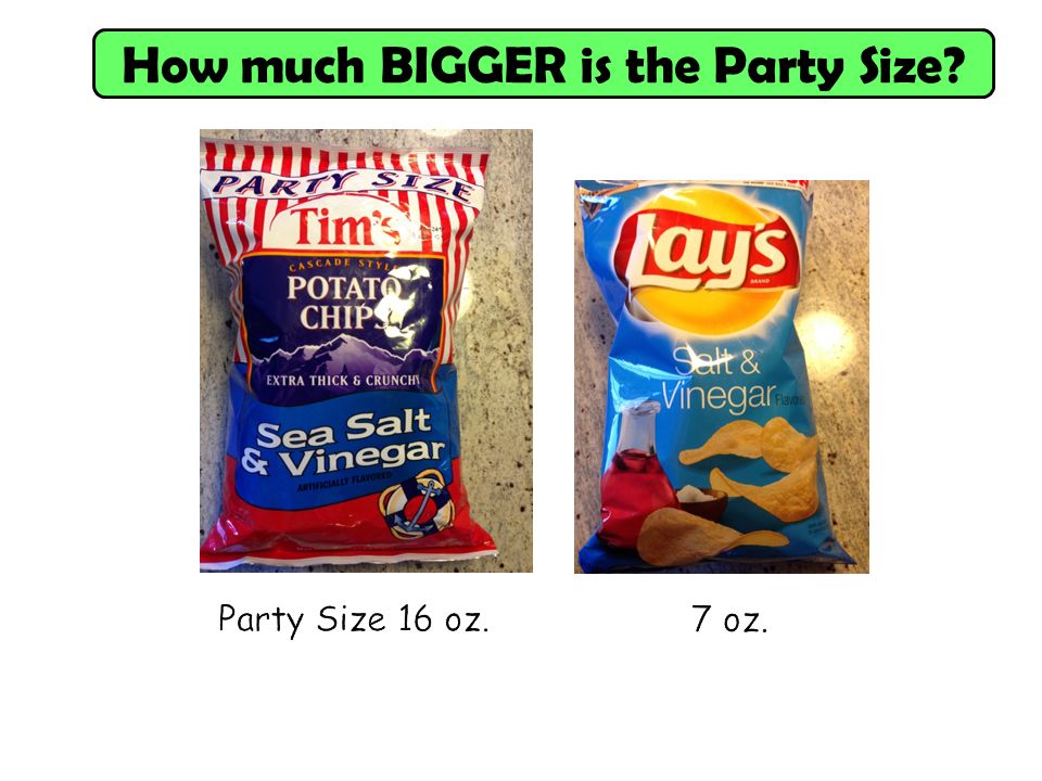 How much BIGGER is the Party Size