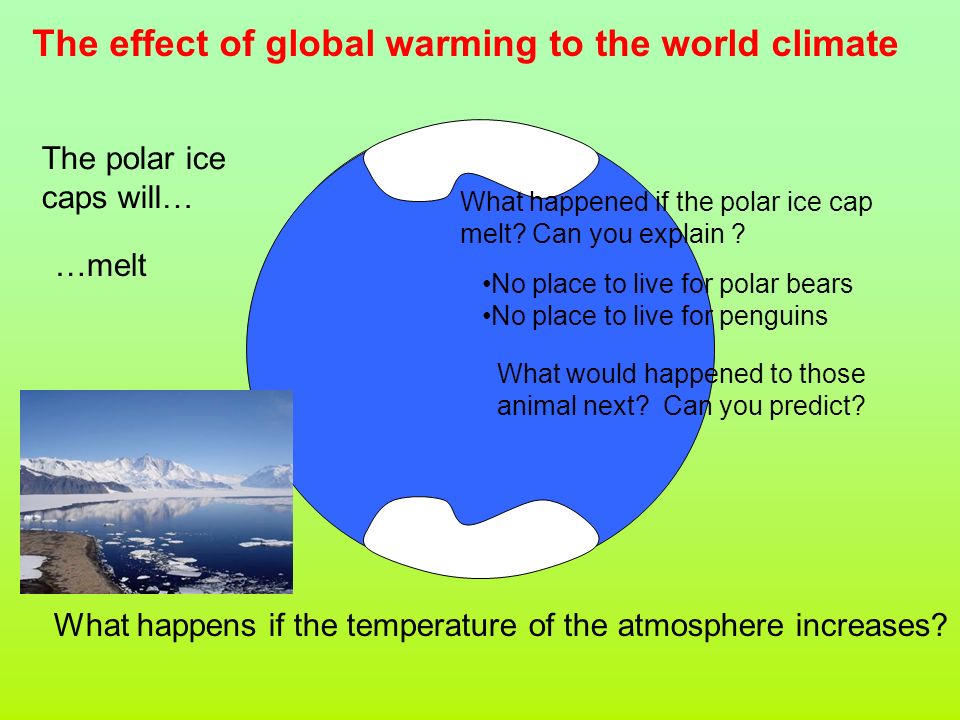 What happens if the temperature of the atmosphere increases.