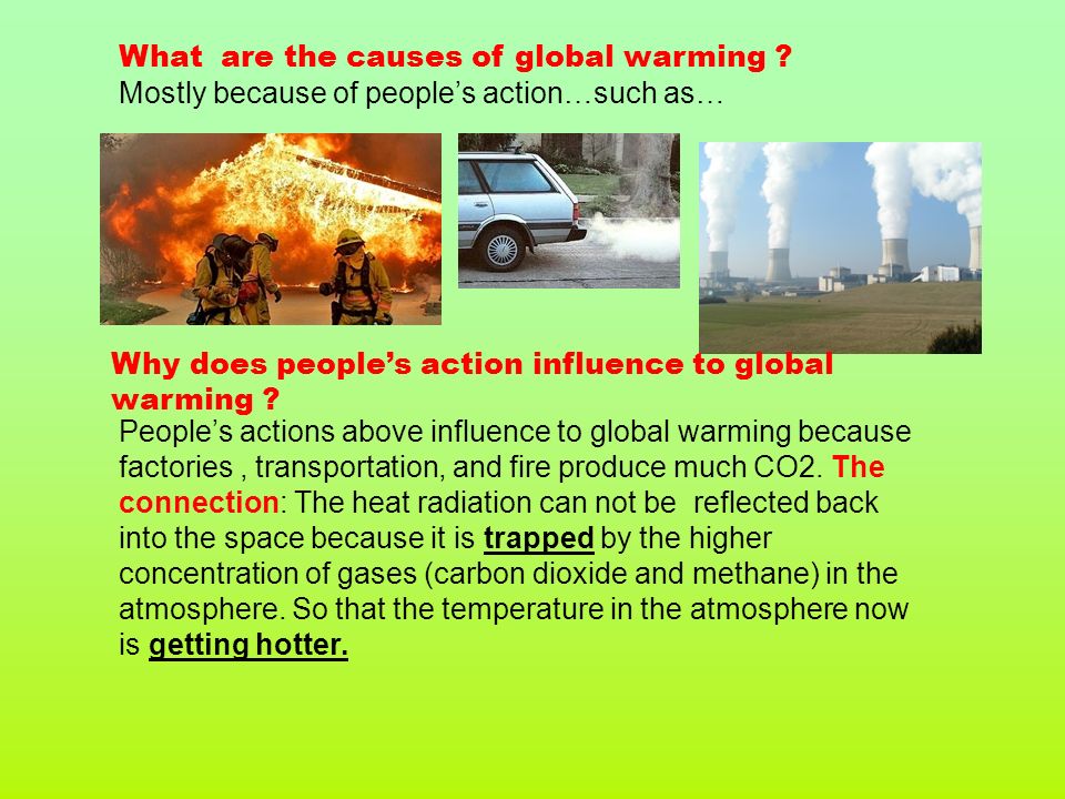 What are the causes of global warming .