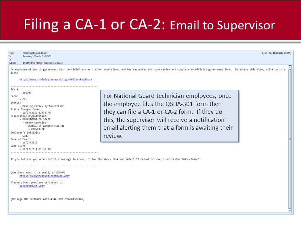 ecomp for supervisors this training will provide supervisors with ca 1 form