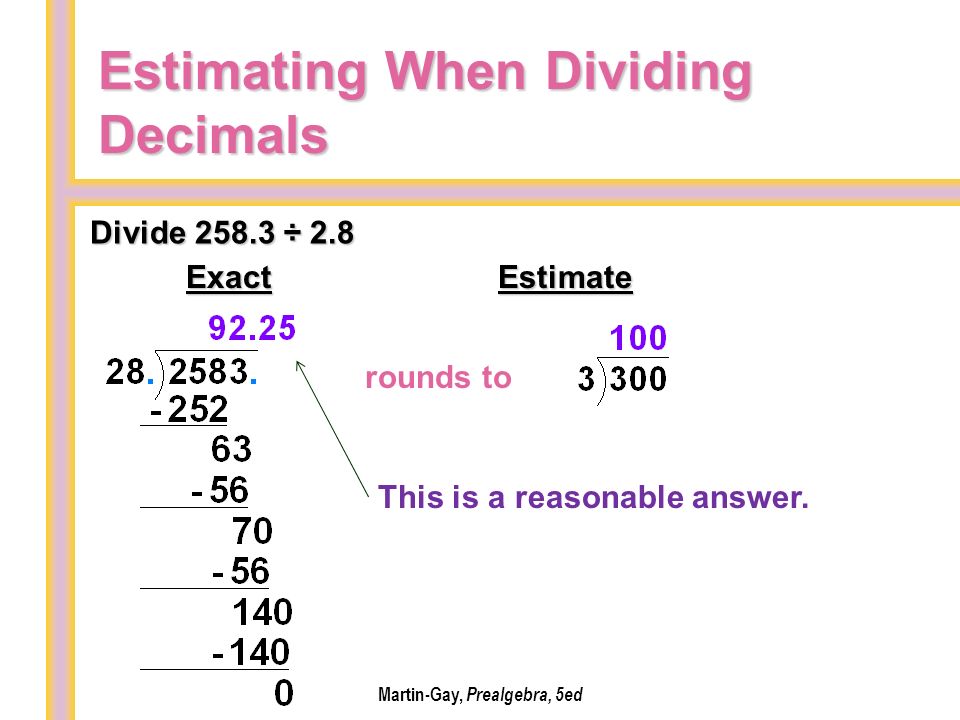 Dividing by a Decimal Step 1.