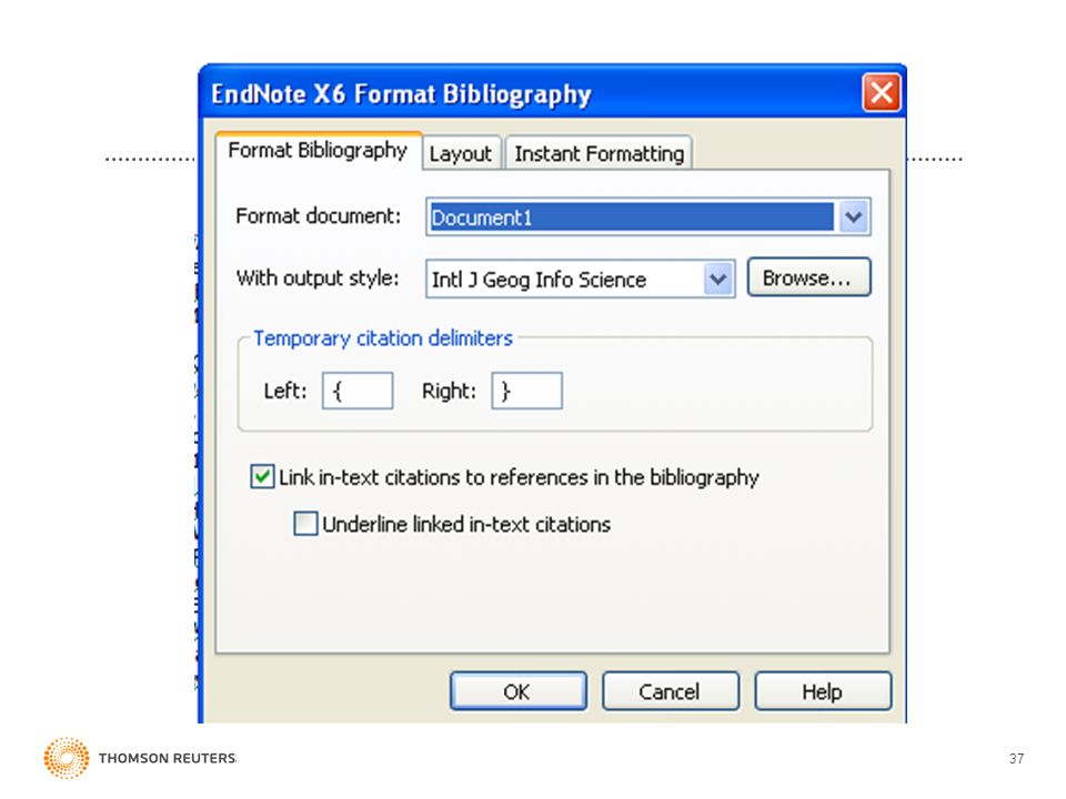 endnote formate