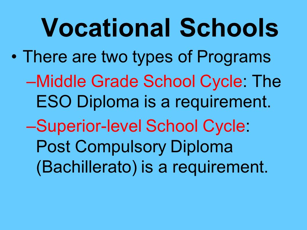 vocational school programs