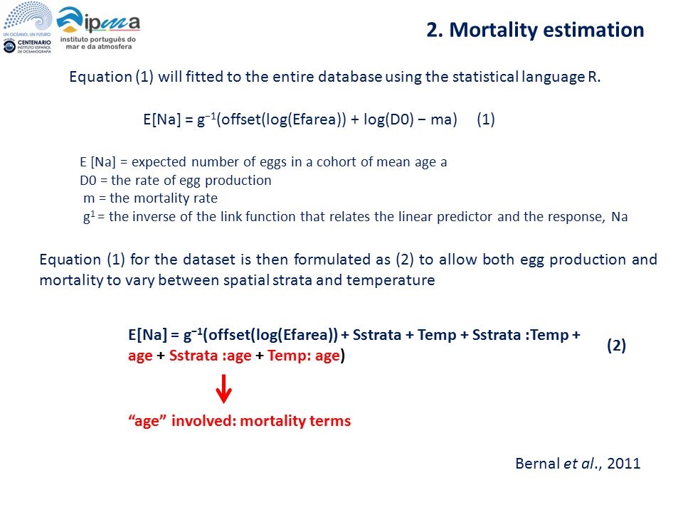 Implementing An External Mortality Model To Estimate Egg 8 E