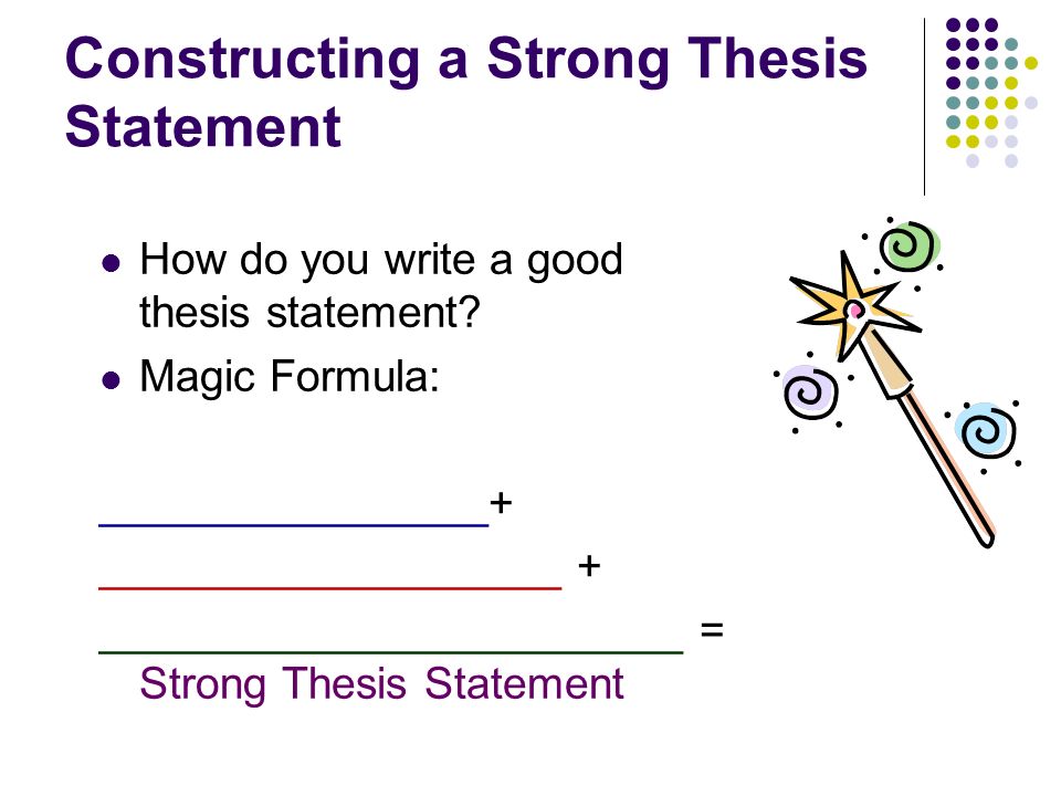 How to do a good thesis statement