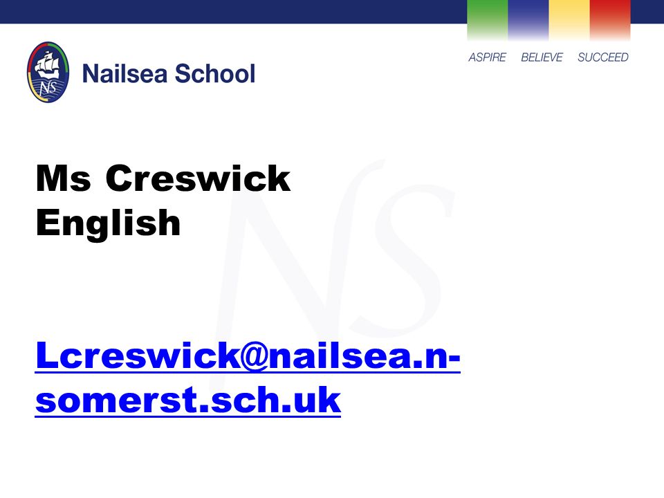 Ms Creswick English somerst.sch.uk
