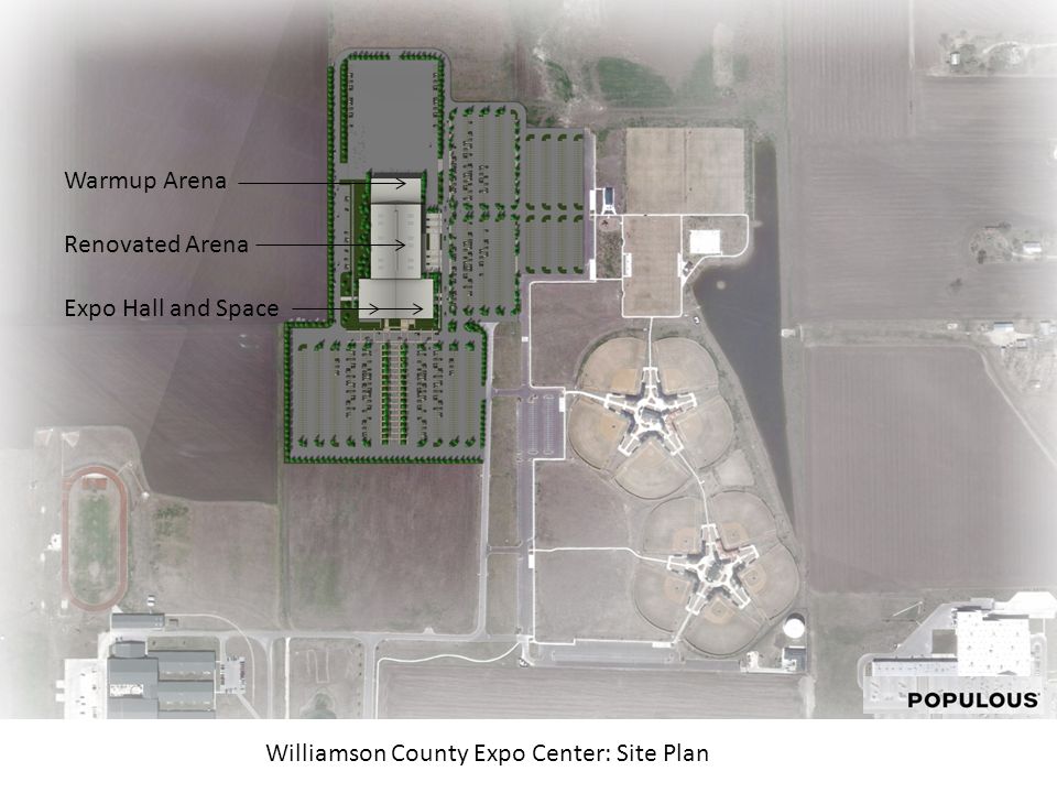 Williamson County Expo Center: Site Plan Warmup Arena Renovated Arena Expo Hall and Space