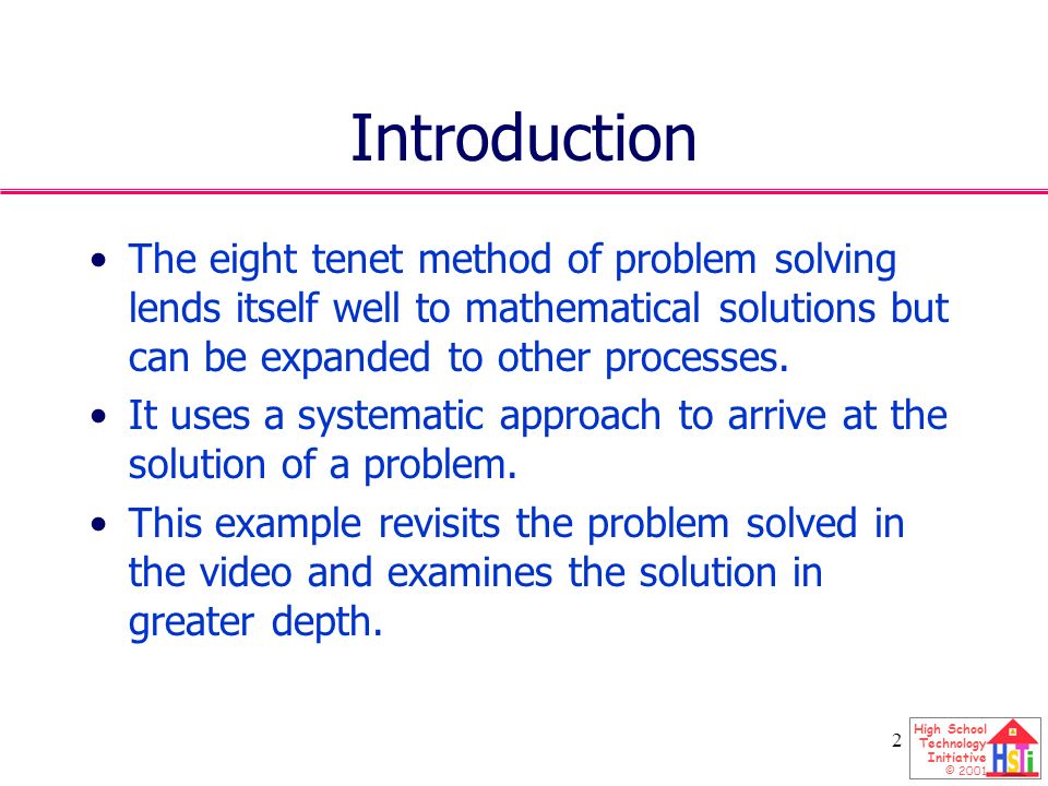 Method Of Problem Solving
